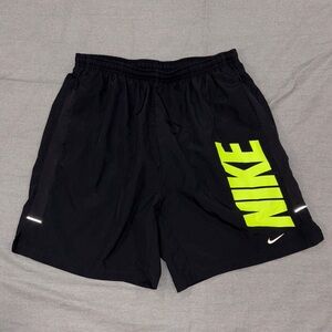 Nike Men's Athletic Shorts Black with green accents